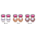 8-9mm AAA Freshwater Pearl Earring White Button Pearl Earring